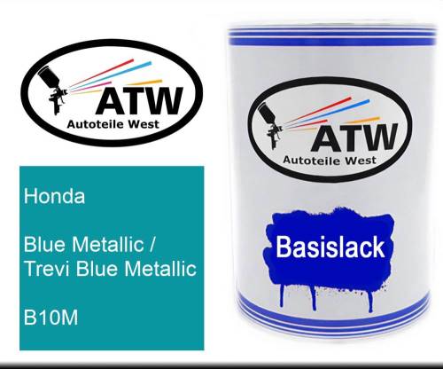 Honda, Blue Metallic / Trevi Blue Metallic, B10M: 500ml Lackdose, von ATW Autoteile West.